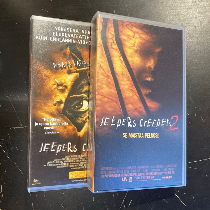 Jeepers Creepers 1-2 2xVHS (VG+/M-) -kauhu-